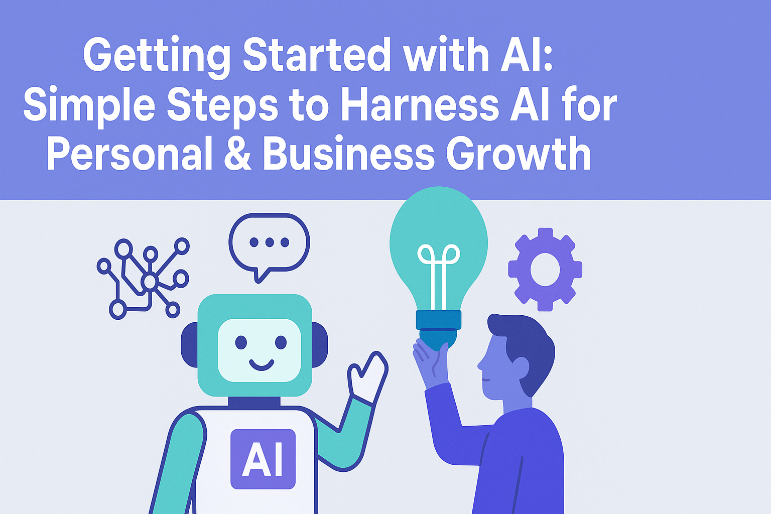 Getting Started With AI Blog Image Cartoon